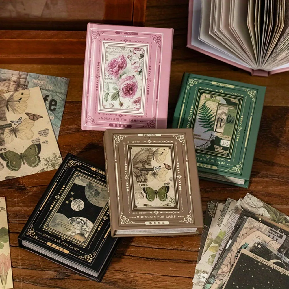 

A5 Vintage Ephemera Pack - 240pc Thick Paper Sheets with Floral/Insect Patterns for DIY Collage & Decoupage (4 Styles)