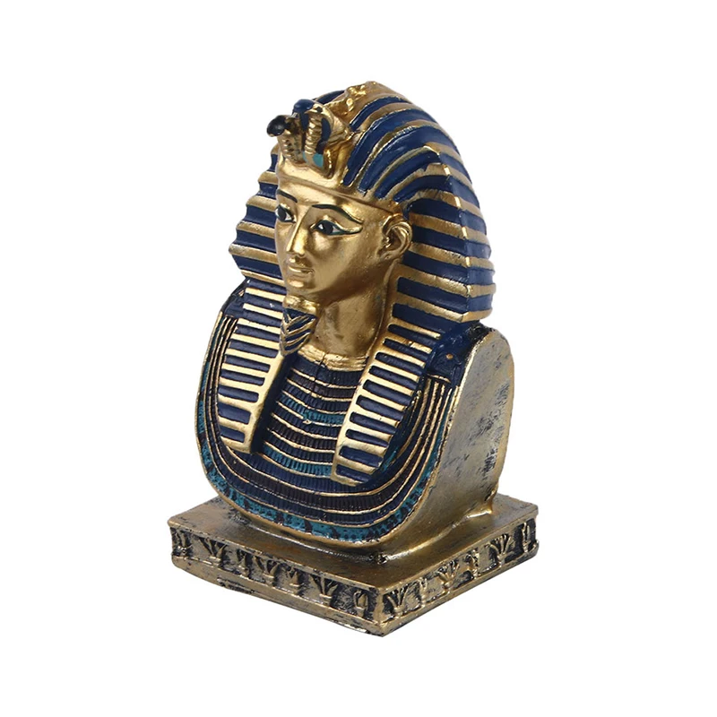 فرعون مصري رئيس زخرفة الراتنج الديكور أفريقيا كليوباترا المومياء الهرم سطح المكتب غرفة المعيشة الديكور هدية تذكارية