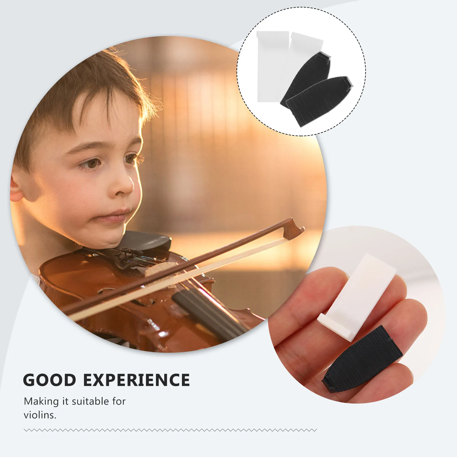 

4 Pcs Violin Bow Piece Pads Accessory Parts and Accessories Fiddlestick Cover Slip Wedges Beginner