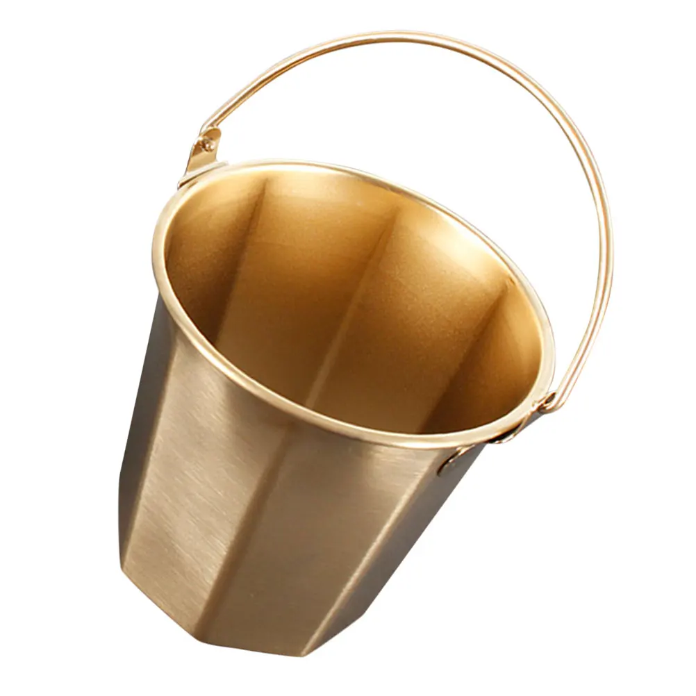 

Stainless Steel Portable Water Bucket Handle for Storage Multipurpose Metal Round Container Heavy Duty for Water