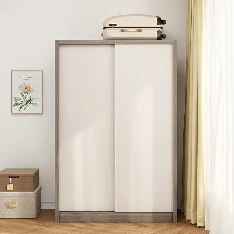 Simple wardrobe bedroom, small apartment sliding door wardrobe assembly, children's wardrobe dormitory storage cabinet