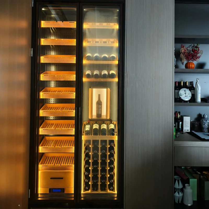 custom.Stainless Steel Cigar Cabinet Constant Temperature and Humidity Cigar Cabinet Custom Cigar Cabinet