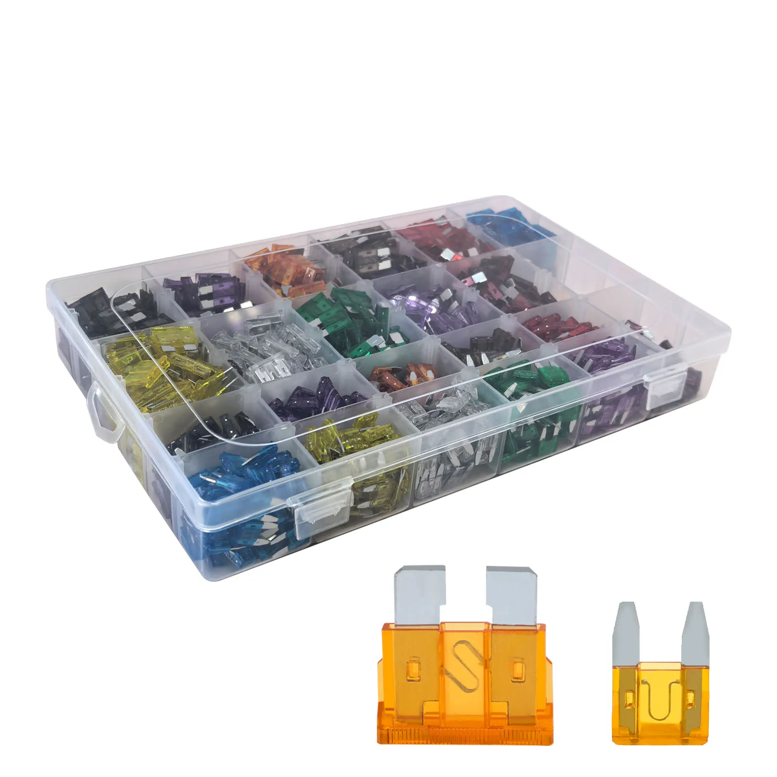 

1010 Pcs Car Fuses Assortment Kit Standard and Mini Auto Blade Fuse 2A/3A/5A/7.5A/10A/15A/20A/25A/30A/35A/40A