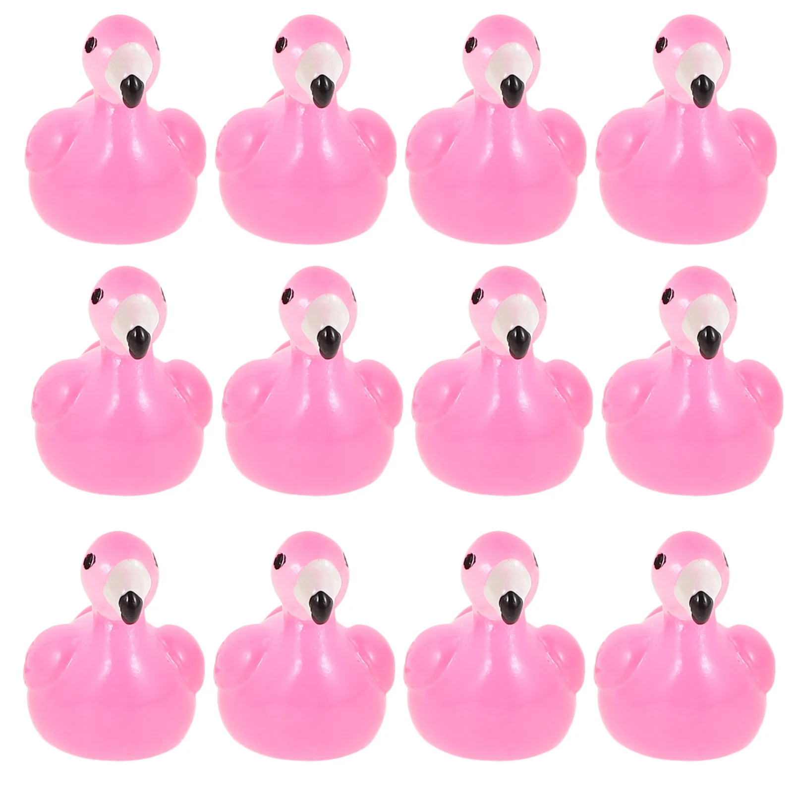 50 Pcs Flamingo Model Pink Flamingos for Decor Mini Ornaments Cake Decorating