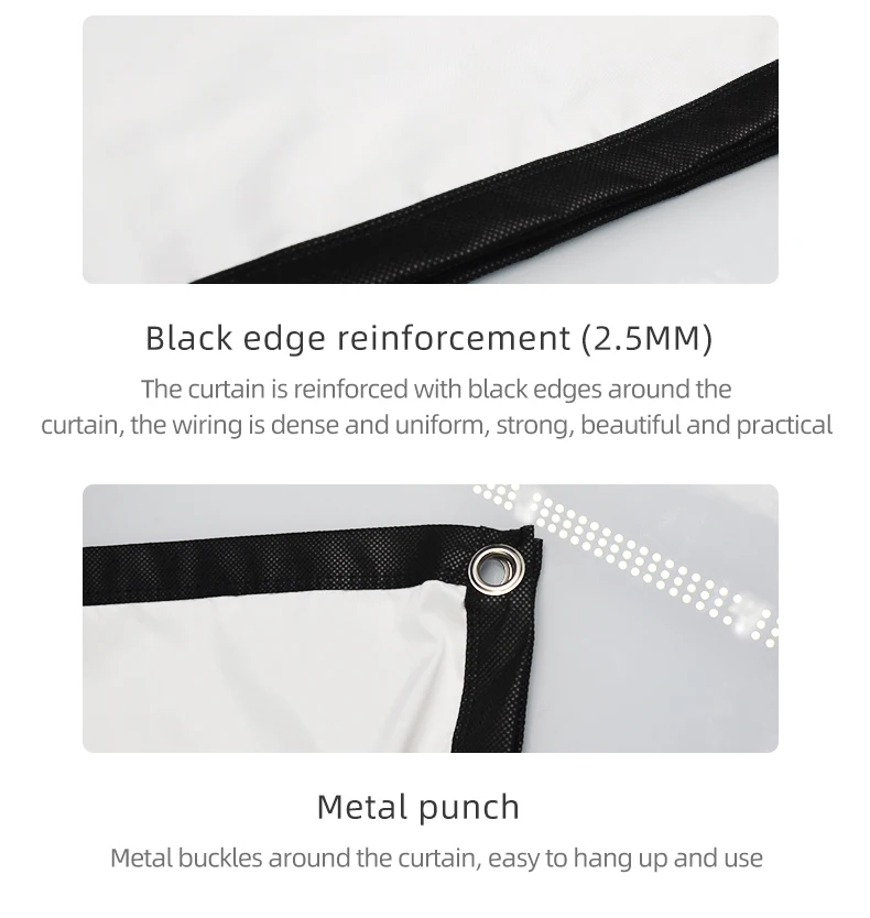 VEIDADZ Projector Screen White Less Creases 60-200 inch Soft High Density Portable Foldable Projection Screen for Outdoor Movie