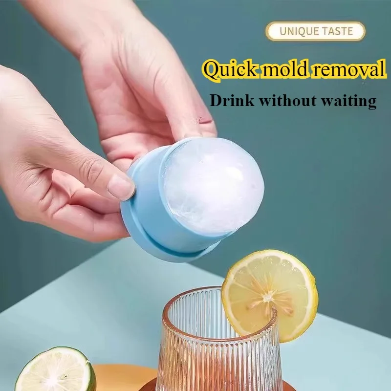 Silicone Round Ice Ball Hockey Mold Maker Large DIY Spherical Ice Cube Tray Suitable for Bar Home Kitchen Refrigerator Supplies