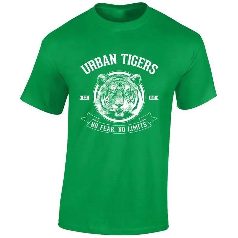 URBAN TIGERS MENS T SHIRT COOL GYM TRAINING TOP FASHION SUMMER HOLIDAY