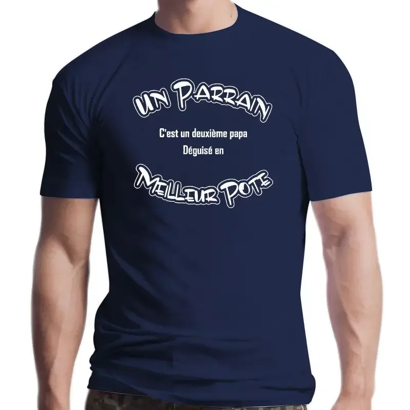 Parrain C'est Un Deuxième Papa Déguisé En Meilleur Pote New Mens Tee-shirt Personnalisé