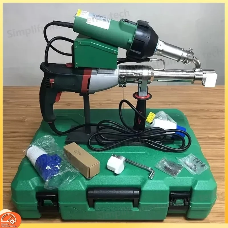1600W Hot Air Plastic Welder Manual Extruder Welding Torch for HDPE Geomembrane Tank Repair PVC PP PE Sheet Welding