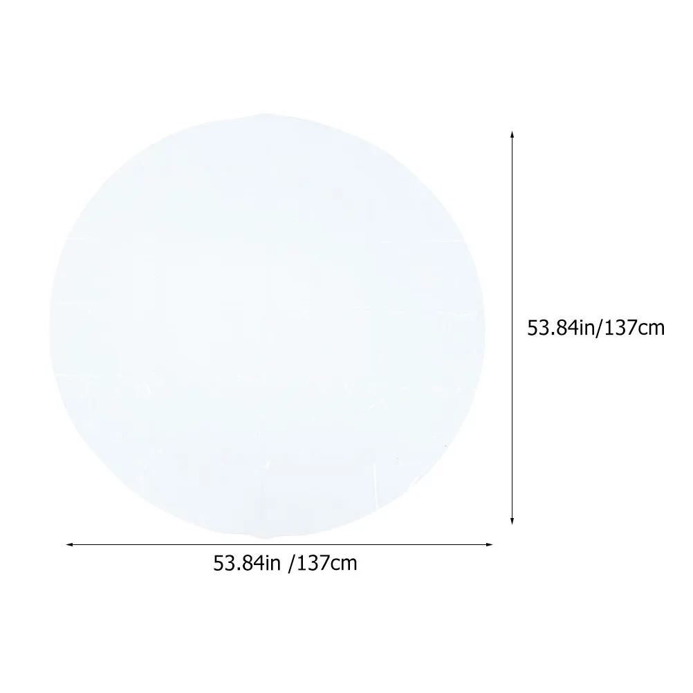 Round Transparent PVC Tablecloth Waterproof Clear Table Cover Protective Mat for Dining Table Kitchen Restaurant Home