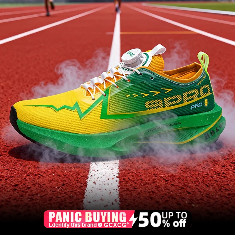 Men Marathon Running Shoes Carbon Board Speciality Sports Breathable Lightweight Women's Comfortable Athletic Nonskid Sneakers