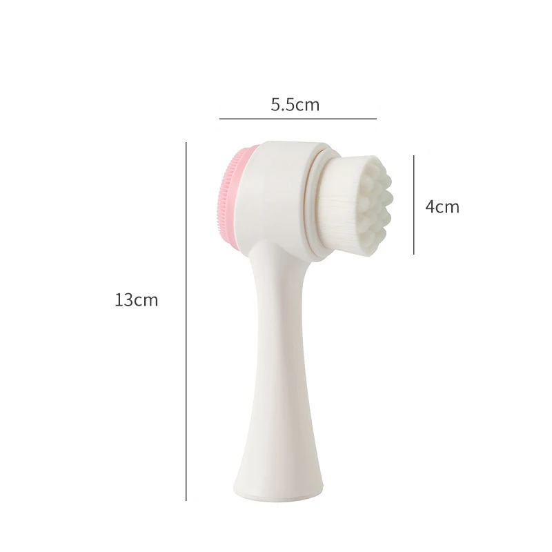 Doublesided Silicone Skin Care Tool Facial Cleanser Brush Face Cleaning Vibration Facial Massage Washing Product Do Dropshipping