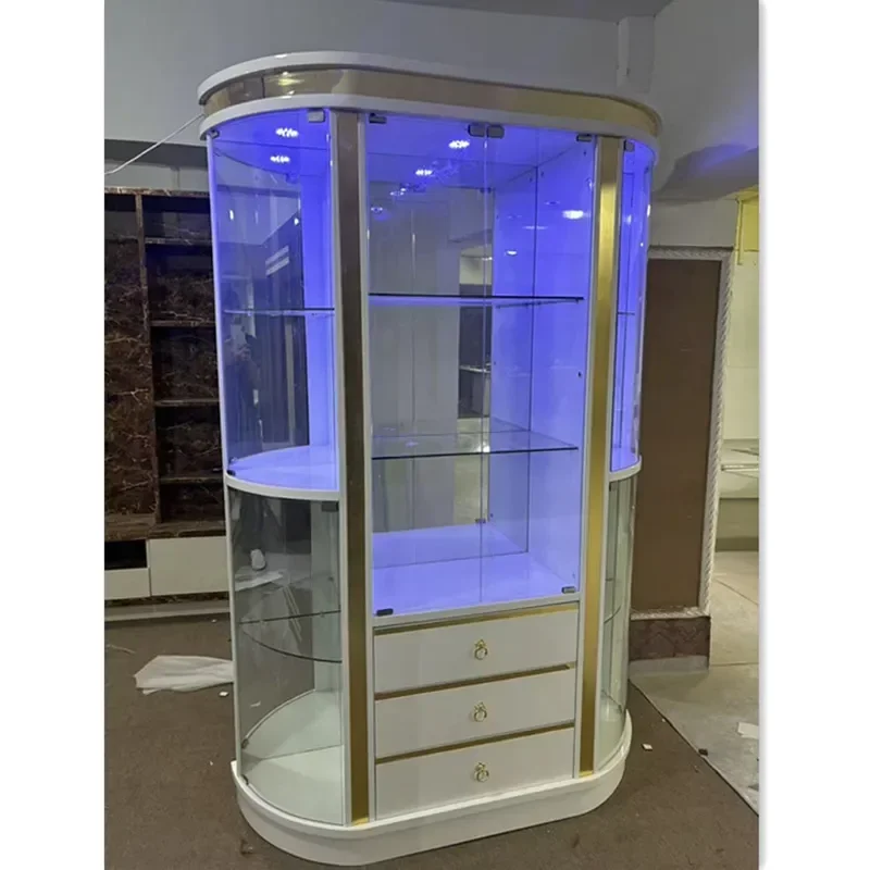 for European Style Pure White Two Door Wine Cabinet Simple Living Room Dining Room Hall Storage Cabinet Household Furniture