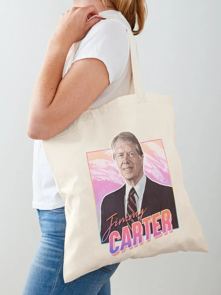 Jimmy Carter - 80s design Tote Bag tote bag men tote bags cloth bags Canvas stote bag canvas