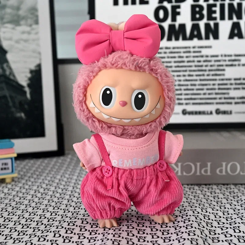 

For 15-17CM Pendant First Generation Second Generation Third Generation Vinyl Doll Overalls Baby Clothes Labubu Doll Clothes
