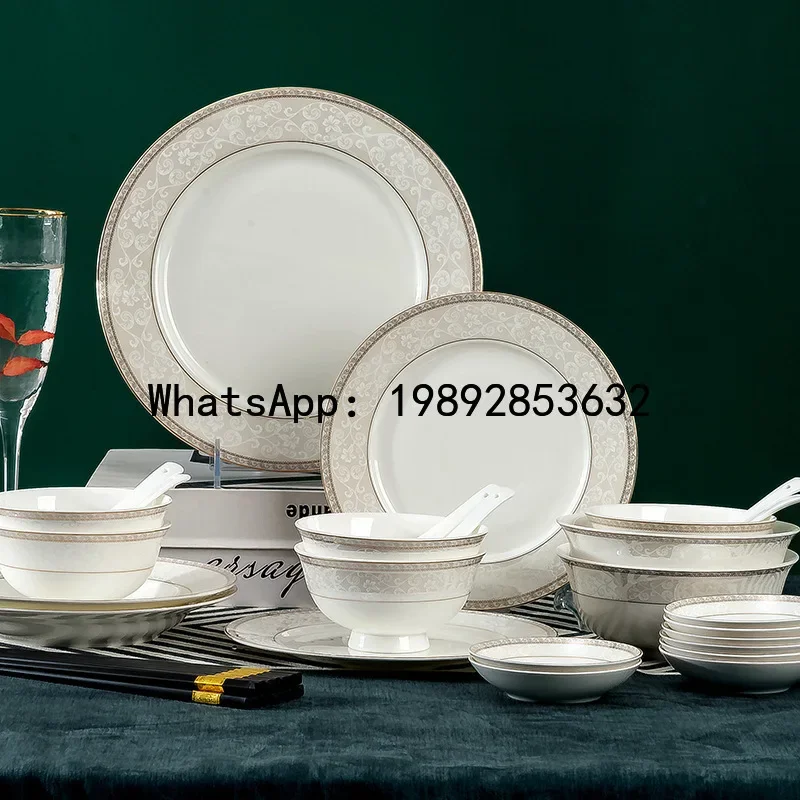 

L20--1 dinnerware set - bowls, plates, and dish combination - corporate gift ceramic bowl and chopstick set - practical gift