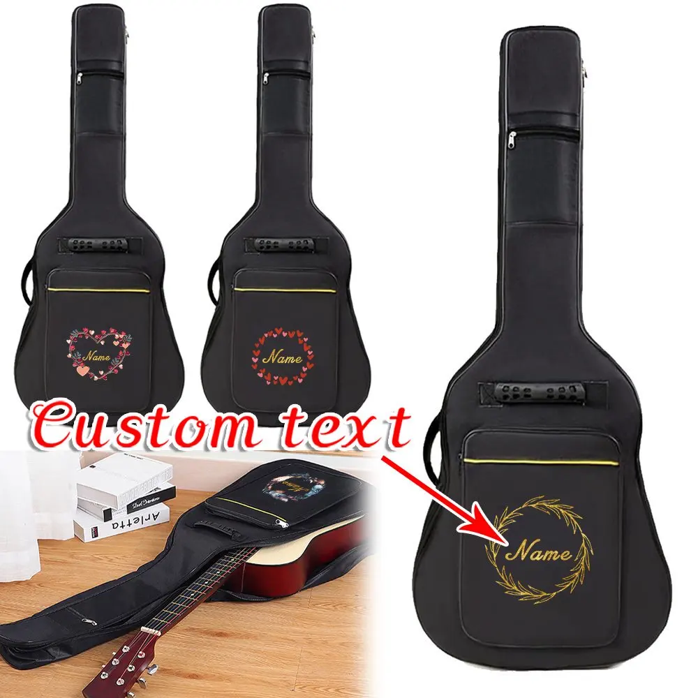 

Персонализированный водонепроницаемый утолщенный черный чехол-рюкзак для гитары, для выступлений, для музыкальных инструментов.