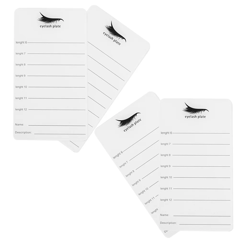 

4 Pcs Eyelash Board Storage Acrylic Extension Supplies Tray Pallet Eyelashes Holder