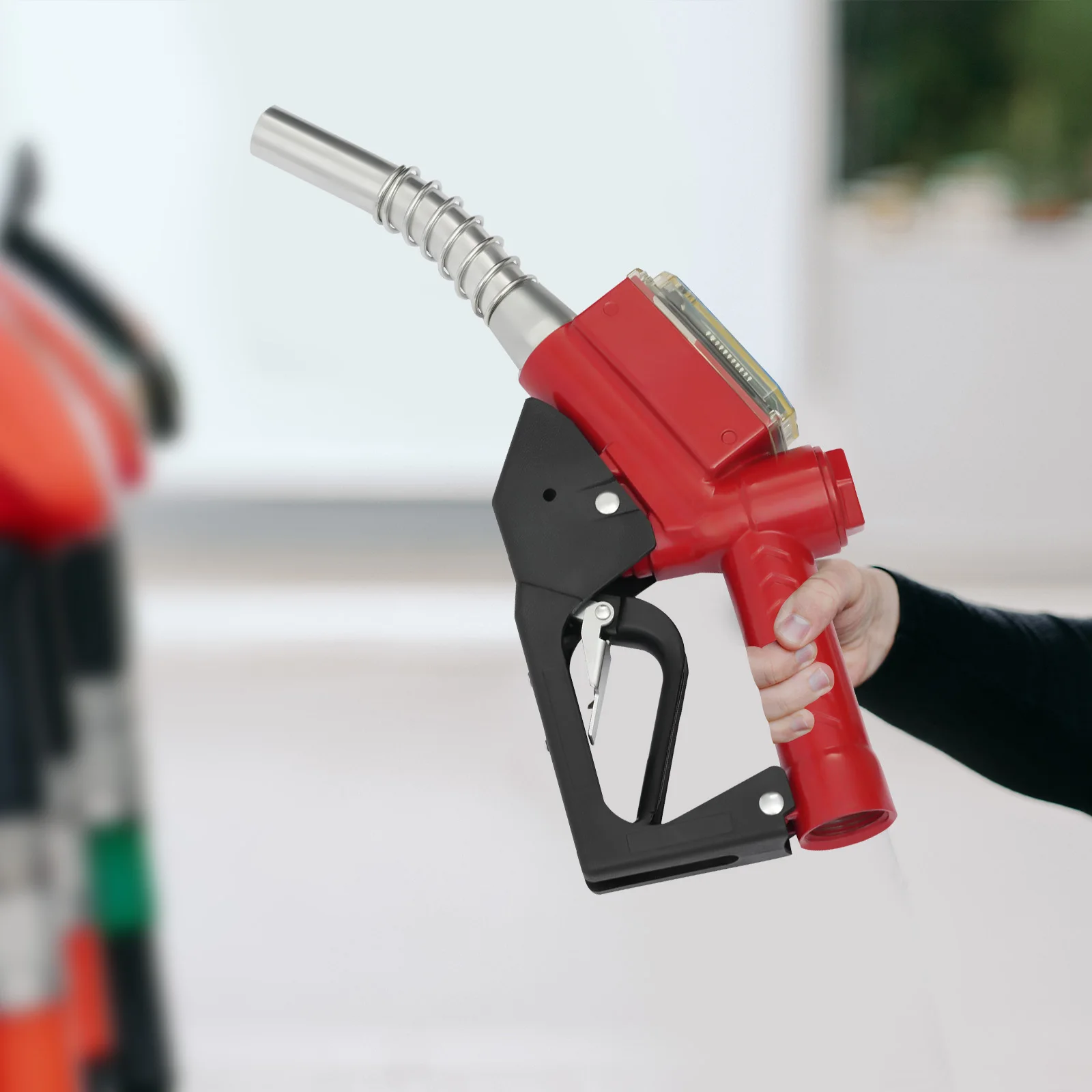 AC-15A Oil Gun Nozzle Auto-Lock for Diesel/Gasoline, with Digital Display Gasoline Refueling Tool Refueling Gun