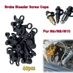 20/30/40PCS Brake Bleeder Screw Cap Grease Zerk Fitting Cap Rubber Dust Cover Black For Car Motorcycles M6/M8/M10 Screw