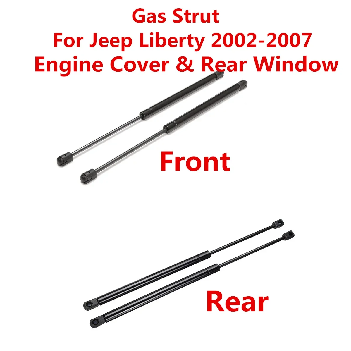 Car Front Engine Hood Cover Rear Window Lift Shocks Supports Struts Bar Gas Springs For Jeep Liberty 2002 2003 2004 2005 - 2007