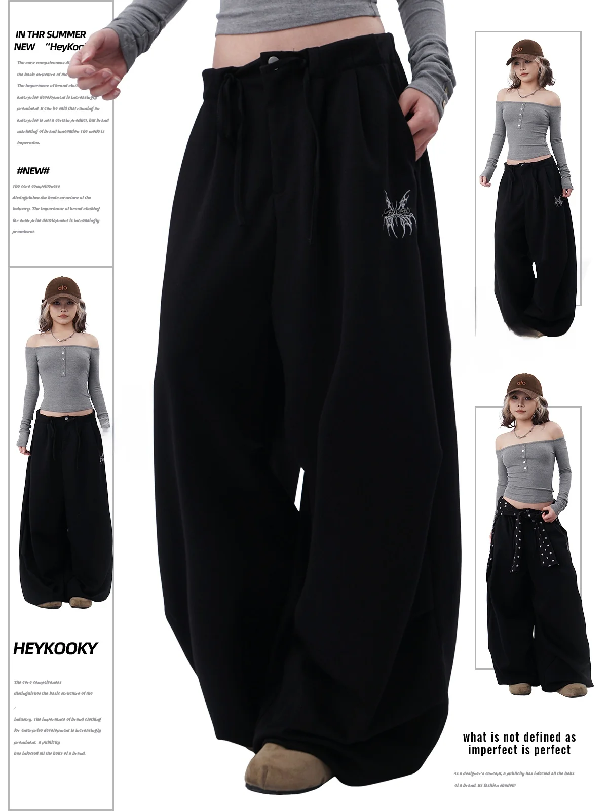 

Брюки для джазовых и уличных танцев с эффектом похудения, женские, с низкой талией, свободные, спортивные, длинные, повседневные, бренд Hey Kooky