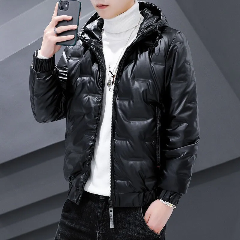 Winter Mens Hooded Down Coats Warm White Duck Down Jacket Men Fashion Youthful Vitality Outerwear Man Plus Size 5XL