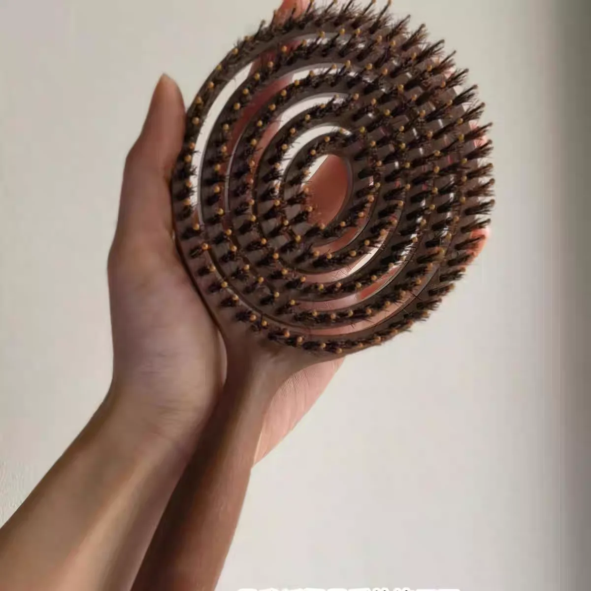 Boar Bristle Detangling Hairbrush Women Scalp Massage Combs Hollow Out Wet Curly Hair Comb Barber Hairdressing Styling Tools