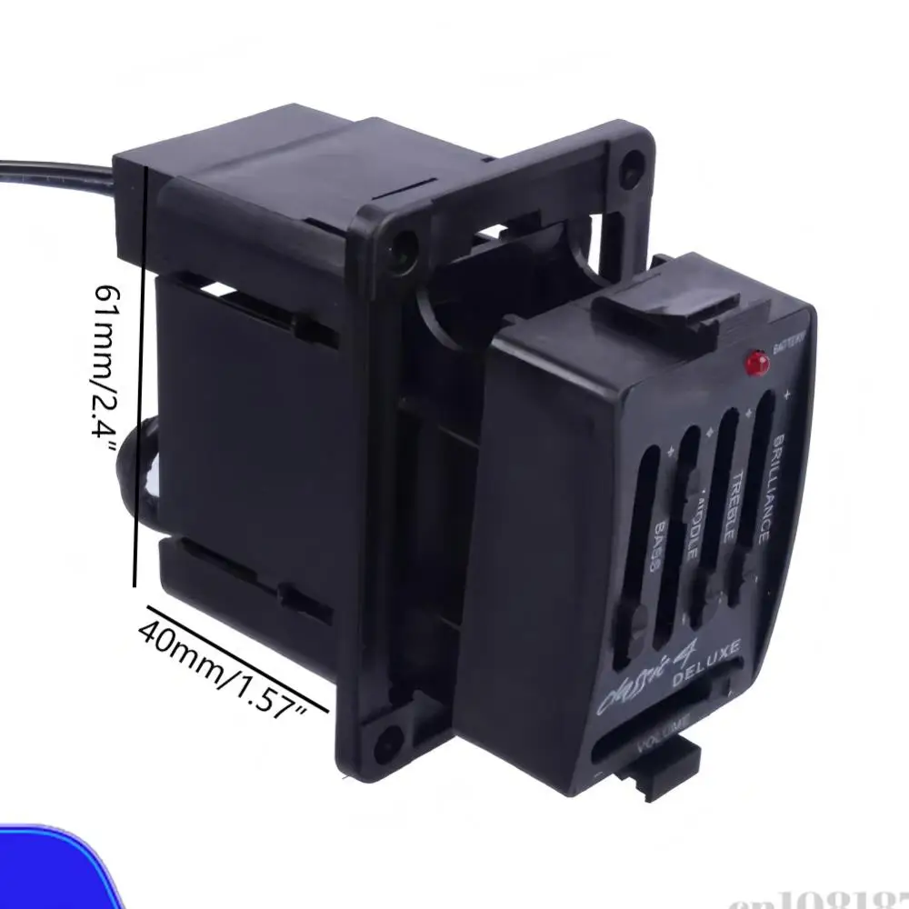 Pastilla para Guitarra Acústica de 4 Bandas con Control de Volumen, Preamplificador, Ecualizador, Afinador, Pastilla EQ para Guitarra Acústica