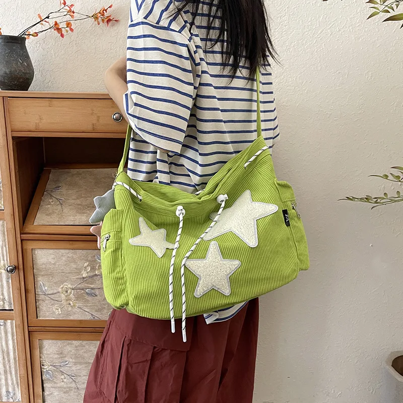 

Large Capacity Corduroy Crossbody Bags for Woman Shoulder Bag Cute Student Tote Bag for Women Designer Bags Сумка Женская 가방
