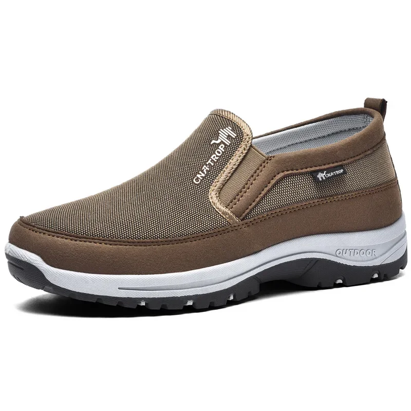 Mocasines vulcanizados antideslizantes de malla transpirable para hombre, Zapatos de agua cómodos, suela suave, Color sólido