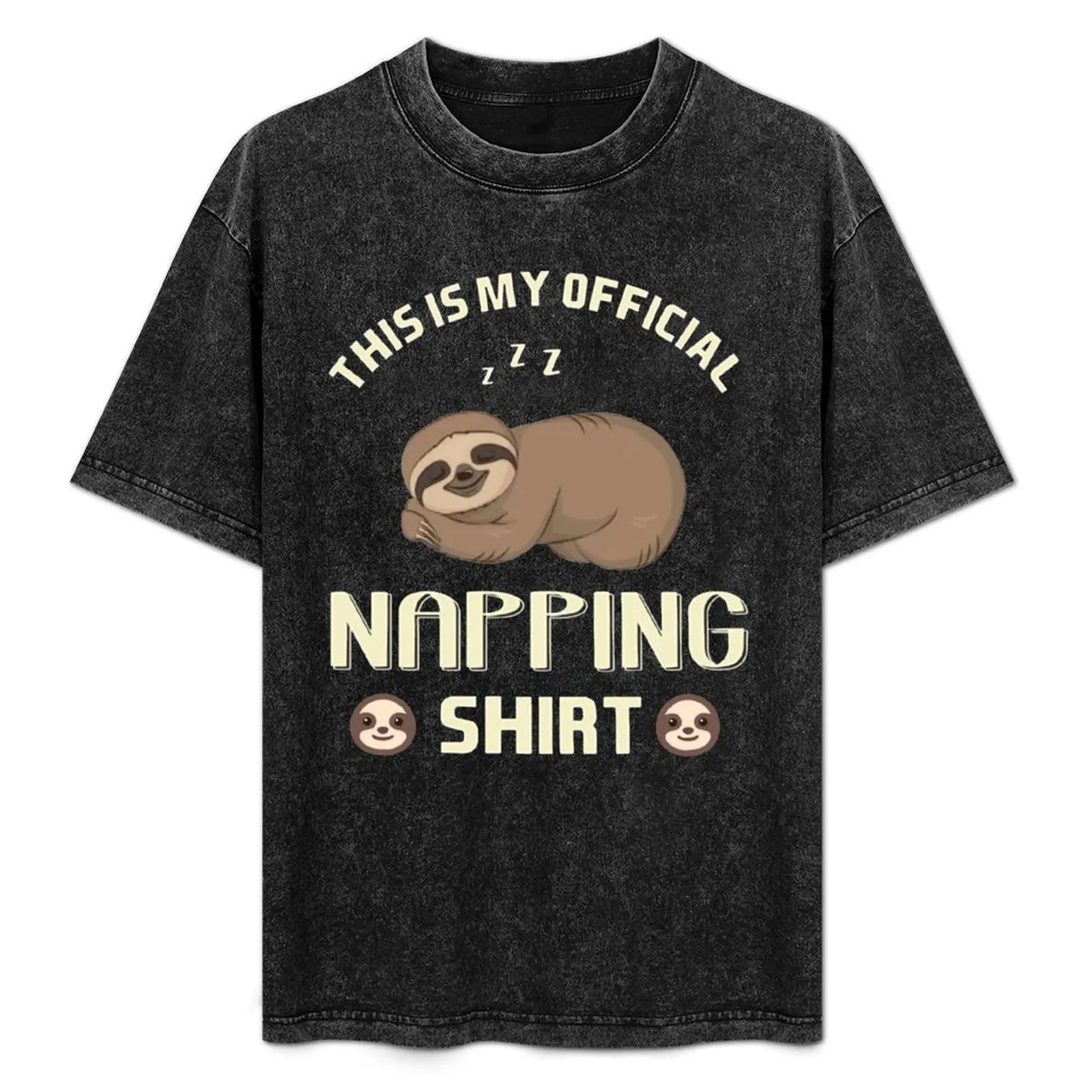 

Funny Sloth T Shirts Gifts-This Is My Official Napping Shirt Women Men T-Shirt Basic Lightweight Short Sleeve Tee