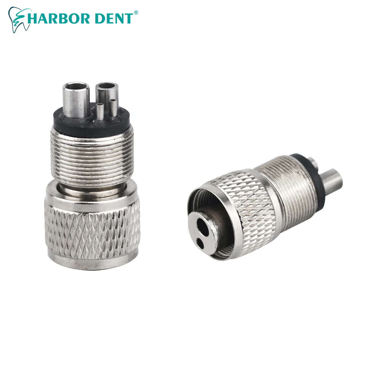 1PC Dental Turbine Handpiece Adapter manipolo ad alta velocità pezzi di ricambio accoppiatore Changer da 2 a 4/ 4 a 2 fori accessori per odontoiatria