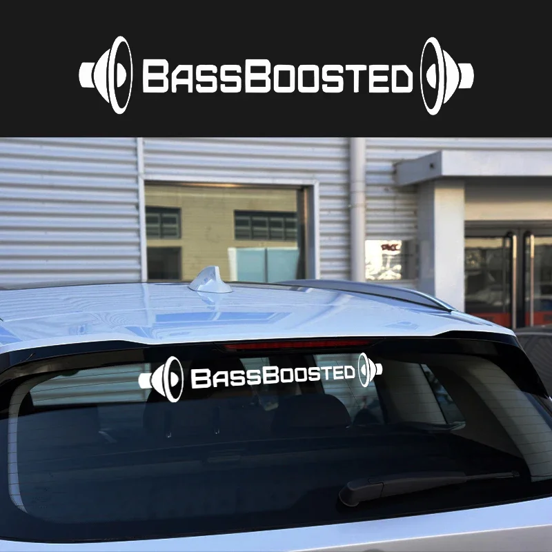 Bass Boosted Car Sticker 40x8CM Funny Vinyl Decal For Car Body Styling Decoration Auto Accessory