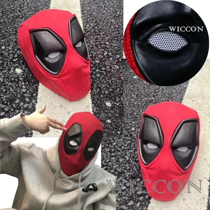 Deadpool Mask Cosplay Costume Nylon Headgear Knitted Cotton Mesh Helmet Halloween Party Carnival Costume Props Free Gifts