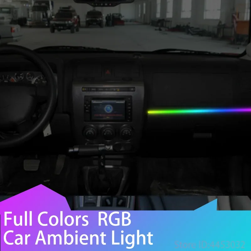 

Для автомобиля Hummer h3 h2 h1 hx, внешнее освещение, скрытая лампа RGB, 64 цвета, USB, дистанционное управление через приложение, 1,1 м