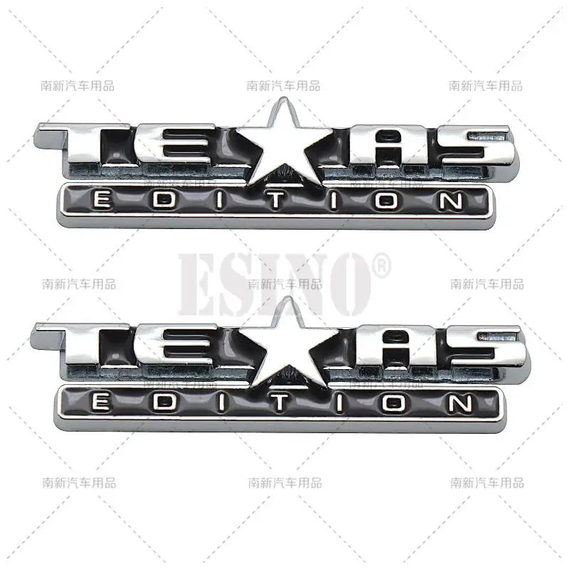 3D Texas Edition Car Trunk Zinc Alloy Badge Emblem For Car Fender Rear Body Tailgate Accessories Adhesive Styling Badge