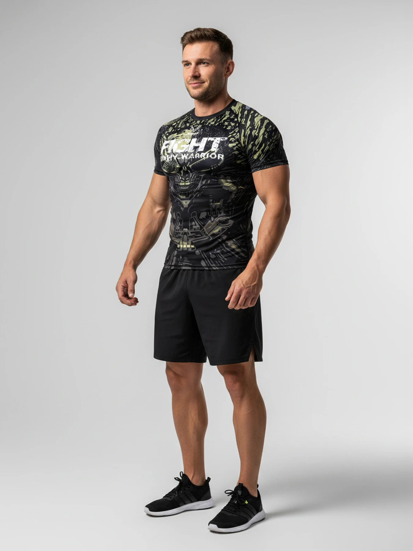 Men's Quick Drying Compression Running T-Shirt Sports Fitness Short Sleeve Gym Jersey Elastic Tight Fitness Clothing