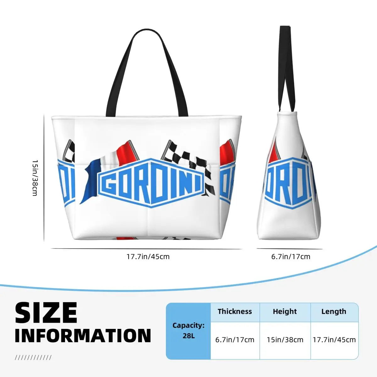 Gordini Checkered Flag Beach Tote Bag Sport Gym Yoga Duffle Large Tote Bag Women Travel Bag Fitness bag