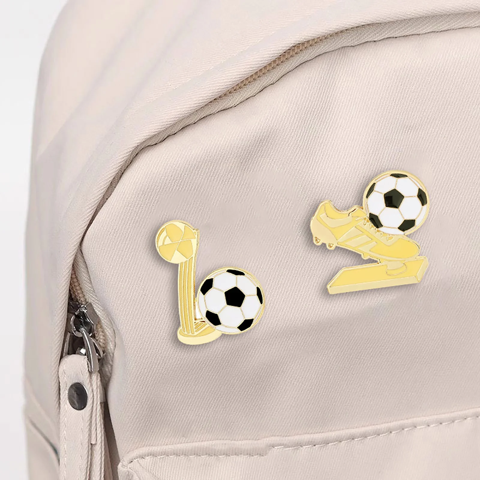 Emaille-Broschen mit Fußball-Thema, Sportfans, Torwarthandschuhe, Trophäe, Fußballschuhe, Sportler, Schmuck, Geschenke – Detail 1