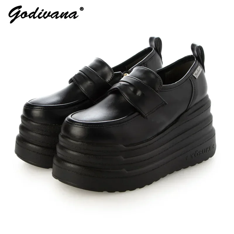 Japanese Trendy Retro Casual Sports Shoes New Autumn Female Thick-soled Muffin JK Uniform Shoes Women's Single Shoes Loafers image 3