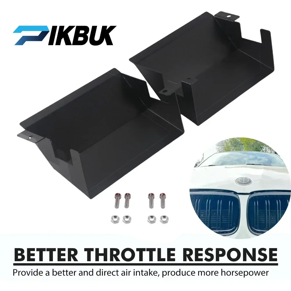 a pair Black Aluminum Dynamic Air Intake Scoops For BMW E90 E93 E92 335i 335xi 328i 328xi 2007-2012 N54 N55 Engine