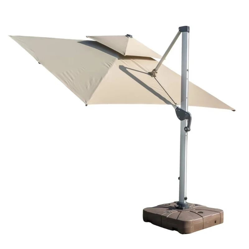 Large outdoor garden parasol cantilever sun terrace heavy roma umbrella