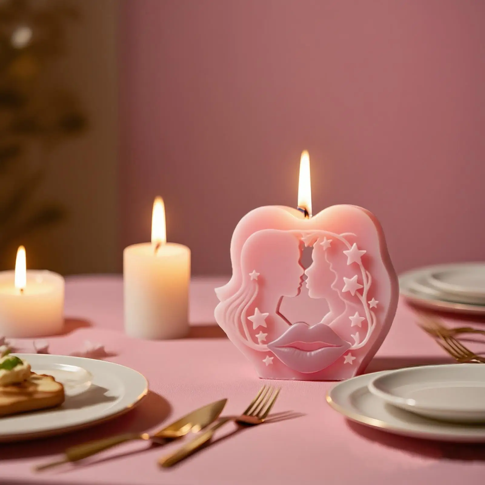 

Силиконовые формы для свечей, пара смоляных форм, романтическая легкосъемная силиконовая форма для рукоделия для эпоксидной смолы, пластыря, ароматерапии