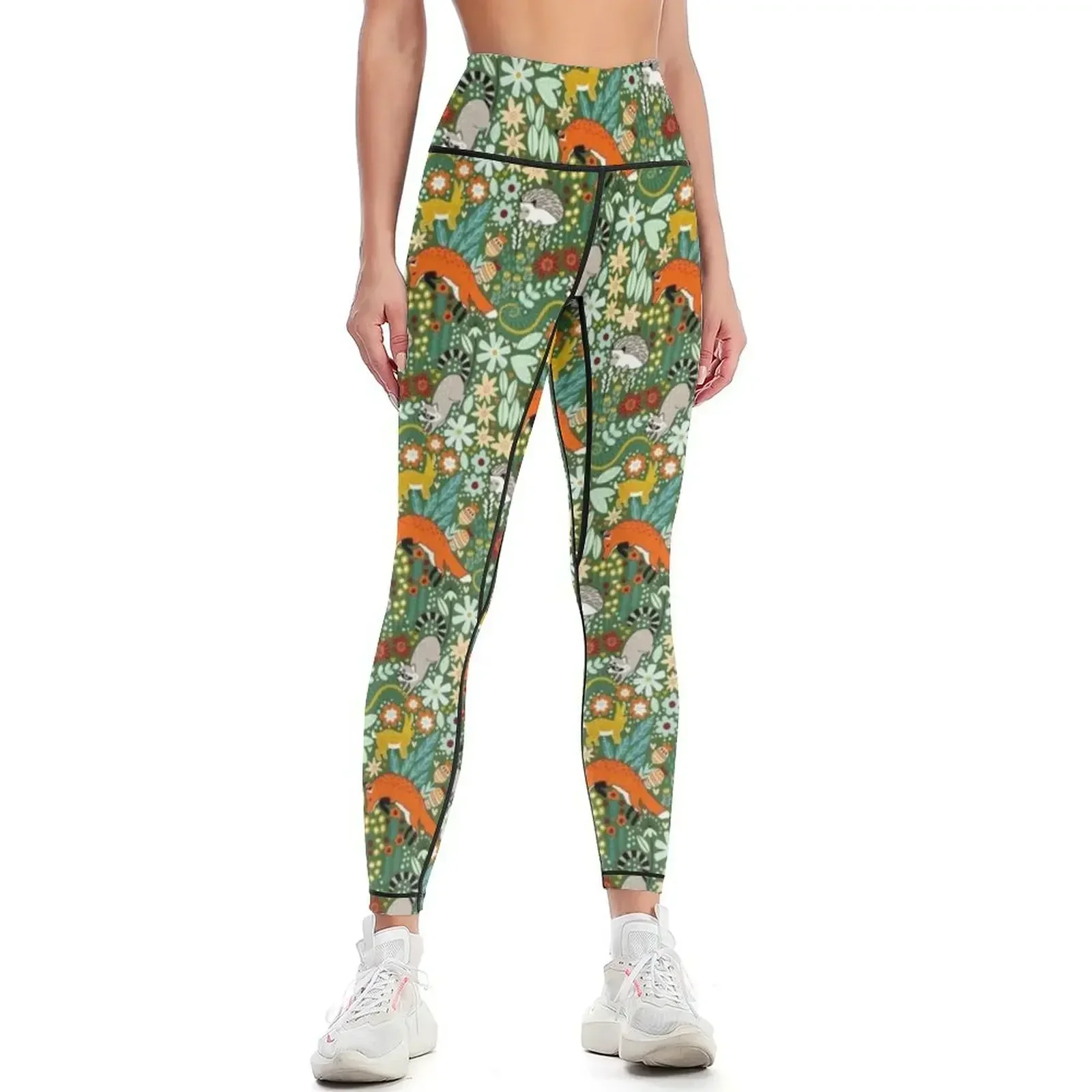Textured Woodland Pattern - Forest Green Leggings Legging sexy woman for physical sport legging gym's clothing Womens Leggings