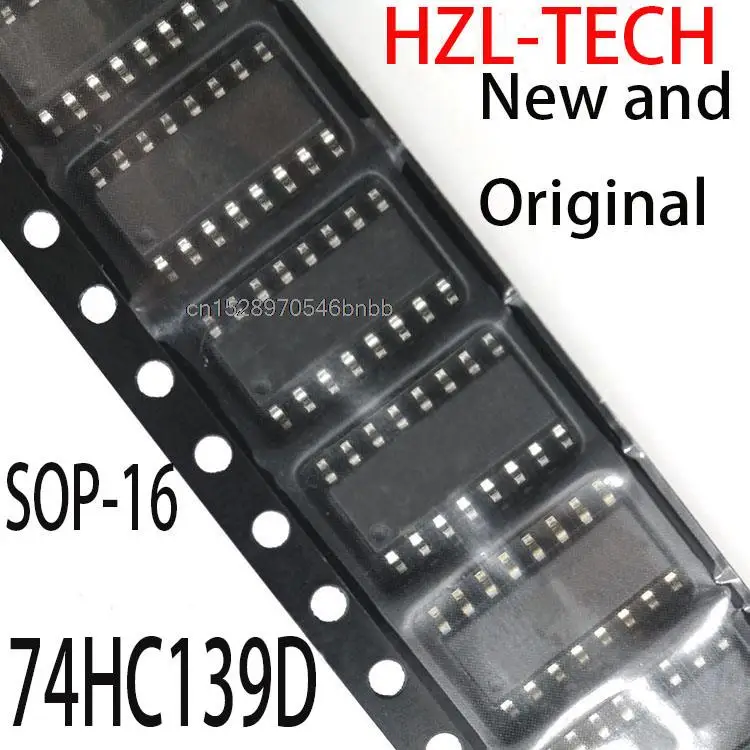 10PCS New and Original  SOP16 74HC139 SOP16 SN74HC139DR SOP SN74HC139 Dual 2 to 4-Line Decdr/Demltplxer 74HC139D