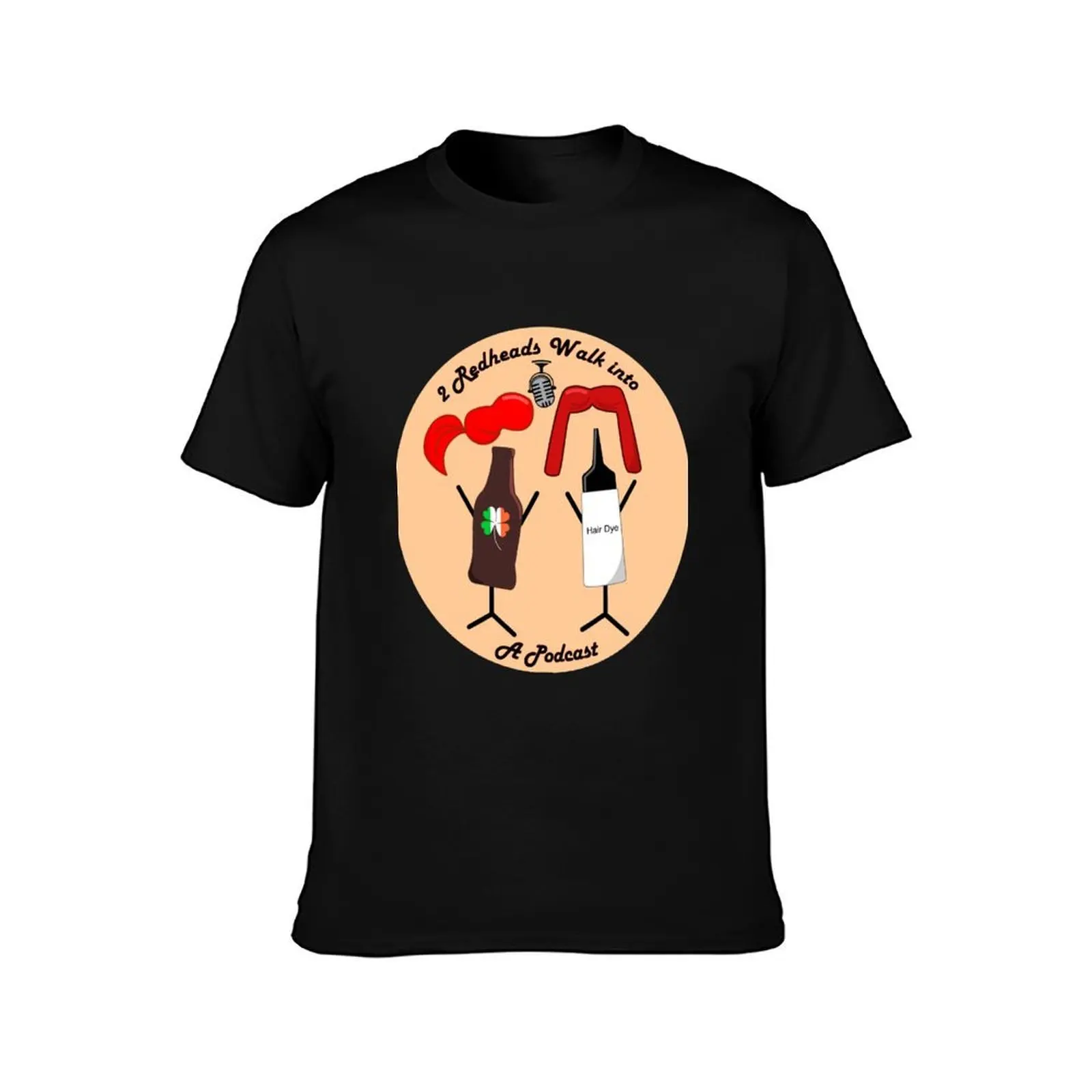 2 Redheads Podcast Logo T-Shirt Simple Print Design T-Shirt