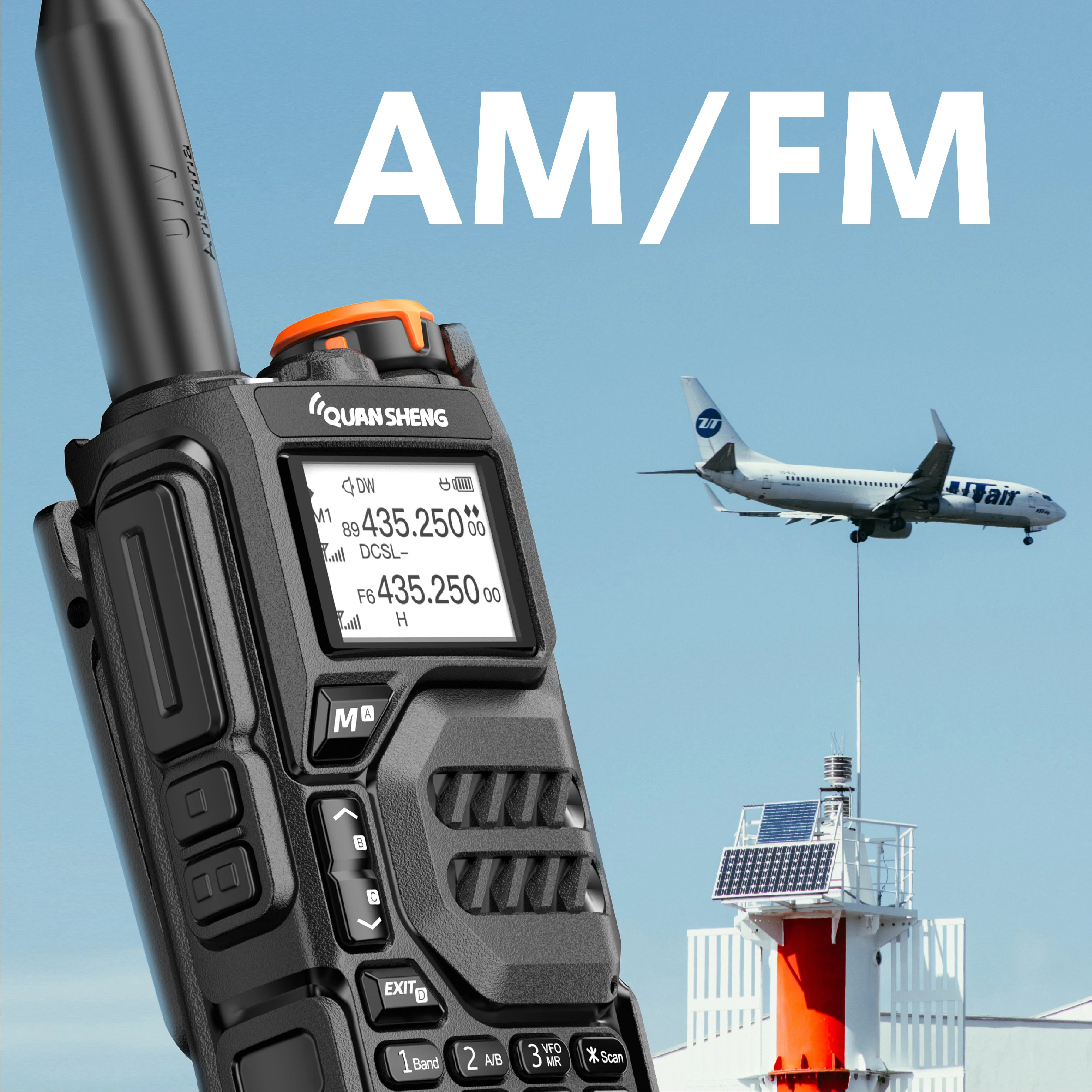 

Quansheng UV-K5 5W Cross Band 50-600Mhz UV AM FM Ham Radio Scrambler DTMF Wireless Commutator Station Portable Walkie Talkie Set