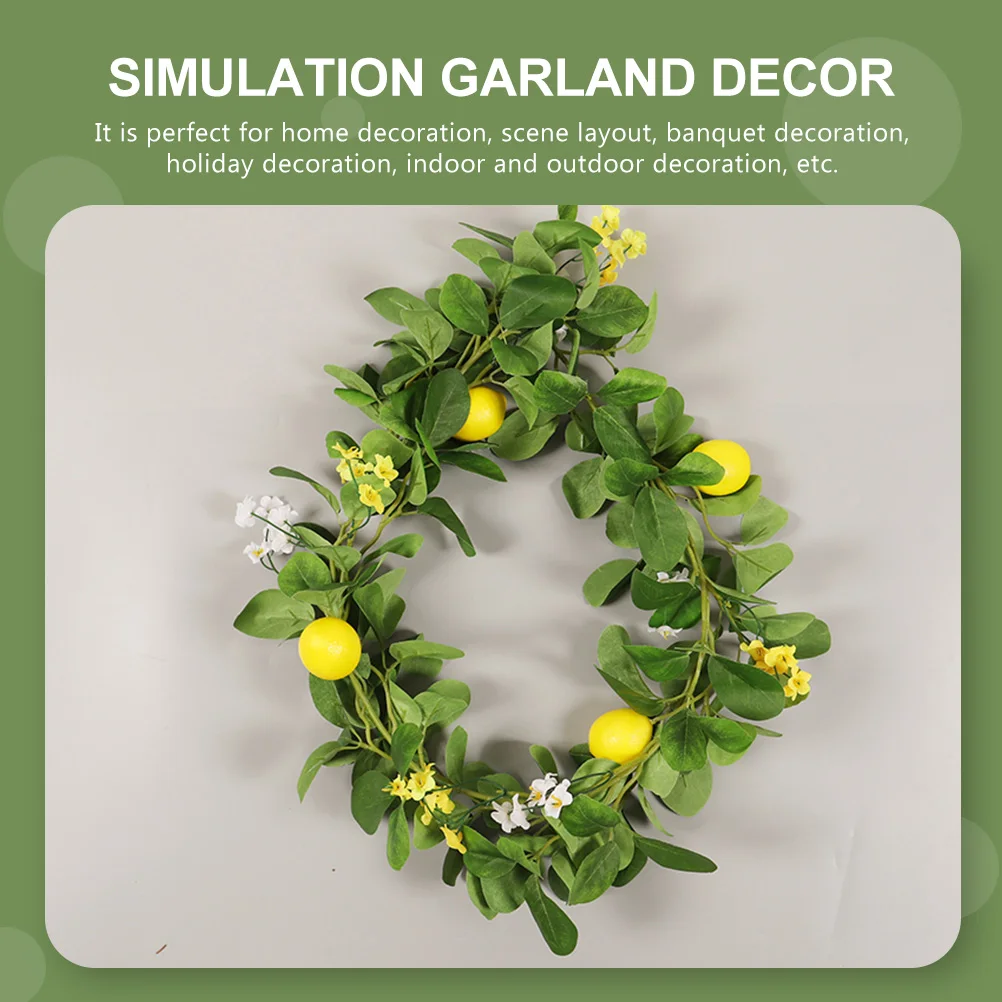 

Artificial Lemon Garland Simulation Flower Vine Strips Fruit Decor Summer Breath Wedding Home Decoration Practical Long