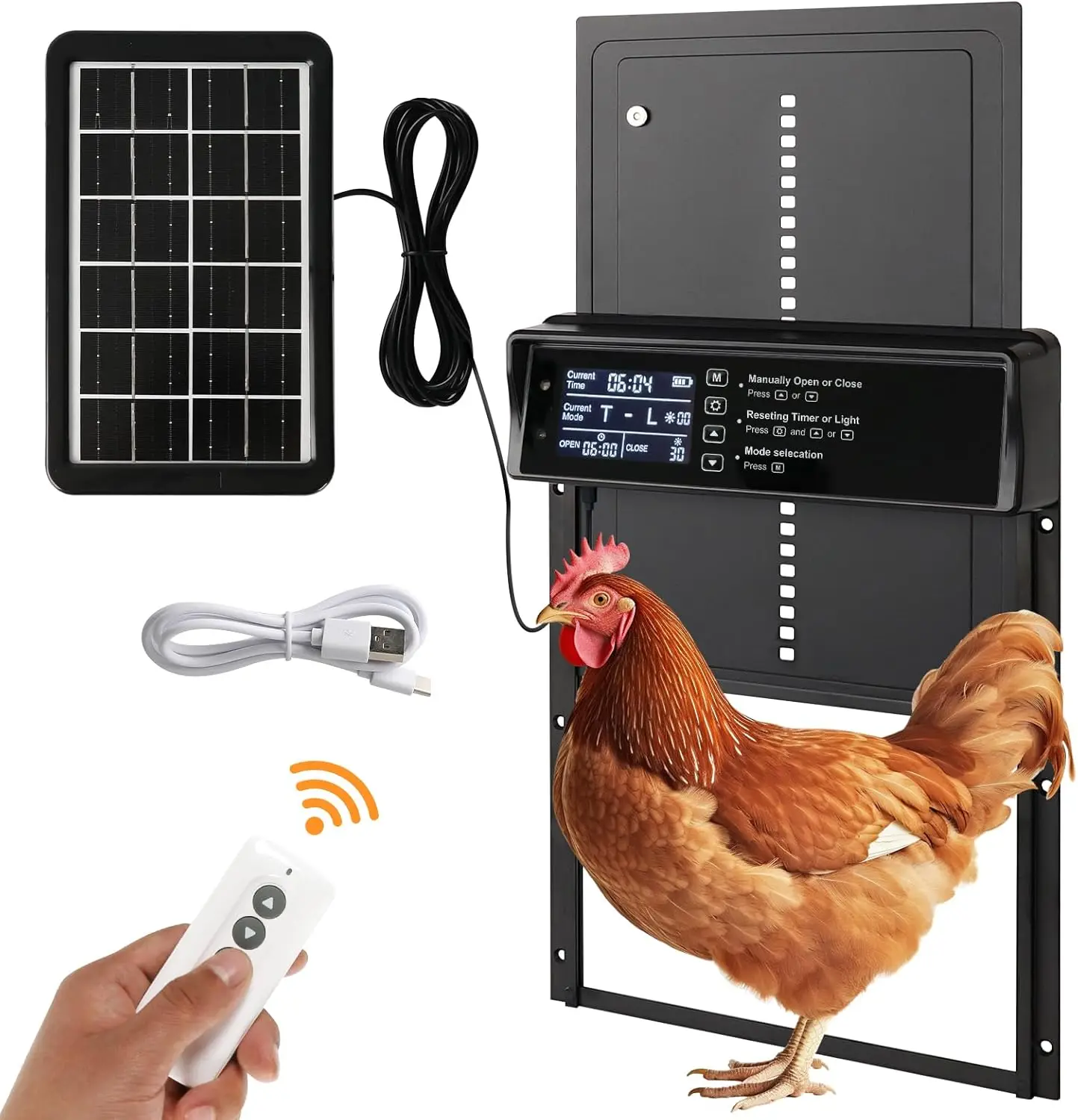 

Solar powered automatic chicken coop door, with complete functions and diverse styles, is the first choice for farm families